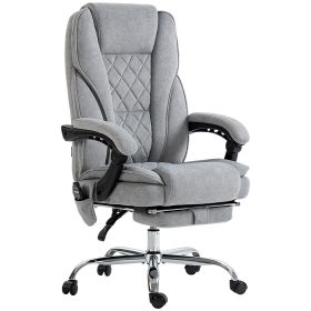 Vinsetto Heated Massage Office Chair, Reclining Computer Chair with Adjustable Height and Footrest