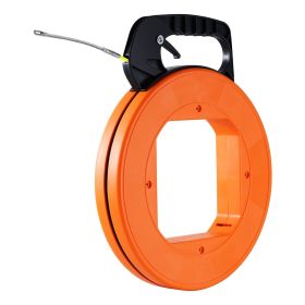 Fish Tape, 100 ft, 1/16-inch, Fiberglass Wire Puller with Optimized Housing and Handle, Easy-to-Use Cable Puller Tool
