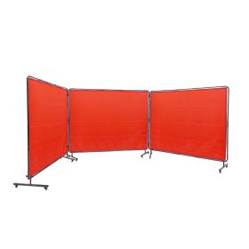 VEVOR Welding Screen with Frame, 6' x 8' 3 Panel Welding Curtain Screens