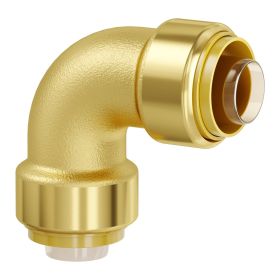 VEVOR Pipe Fittings 1/2" 12PCS Brass Pipe Fittings Elbow Push-Fit for Air System